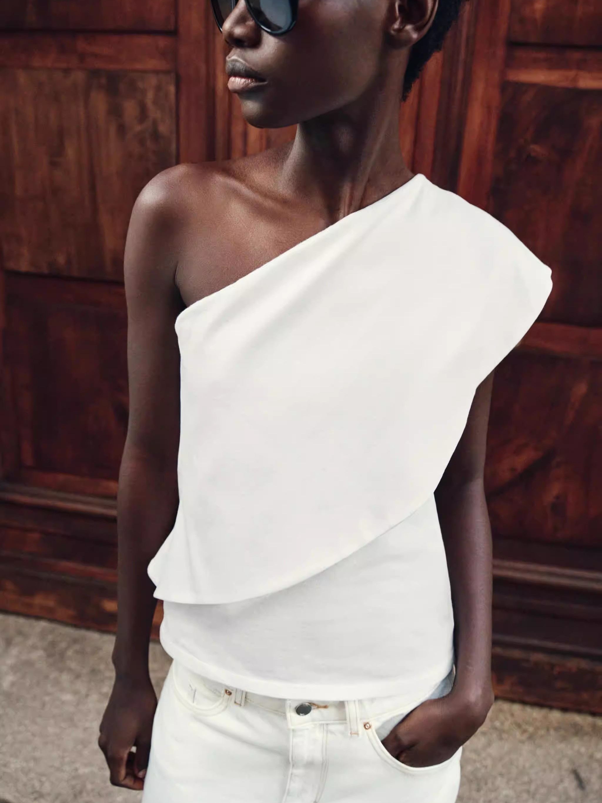 Ethnic Fashion Clothing - New Summer Women's Fashion Asymmetric Shoulder