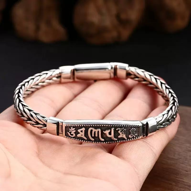 Ethnic Wear Men'S Fashion - Vintage Tibetan Om Mani Padme Hum