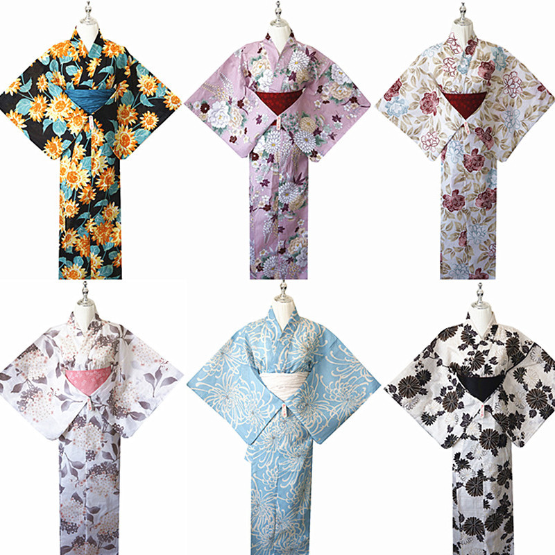 Ethnic Fashion Clothing - New Traditional Style Kimono Bathrobe Multi-Style