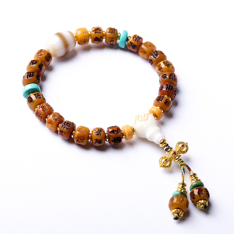 Bone Carved Six-Word Mantra Va - Ethnic Fashion Way review and price