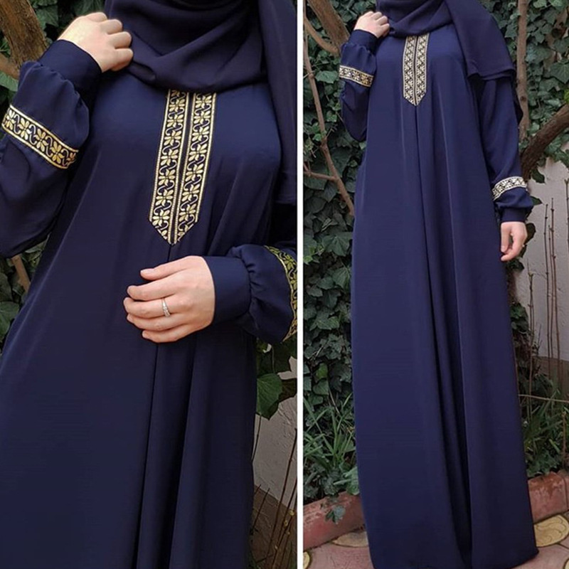 Muslim Ethnic Style Print Abay - Ethnic Fashion Clothing review and price