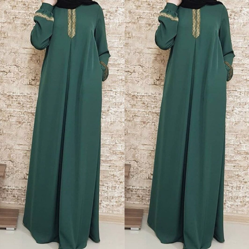 Muslim Ethnic Style Print Abay - Ethnic Fashion Clothing review and price