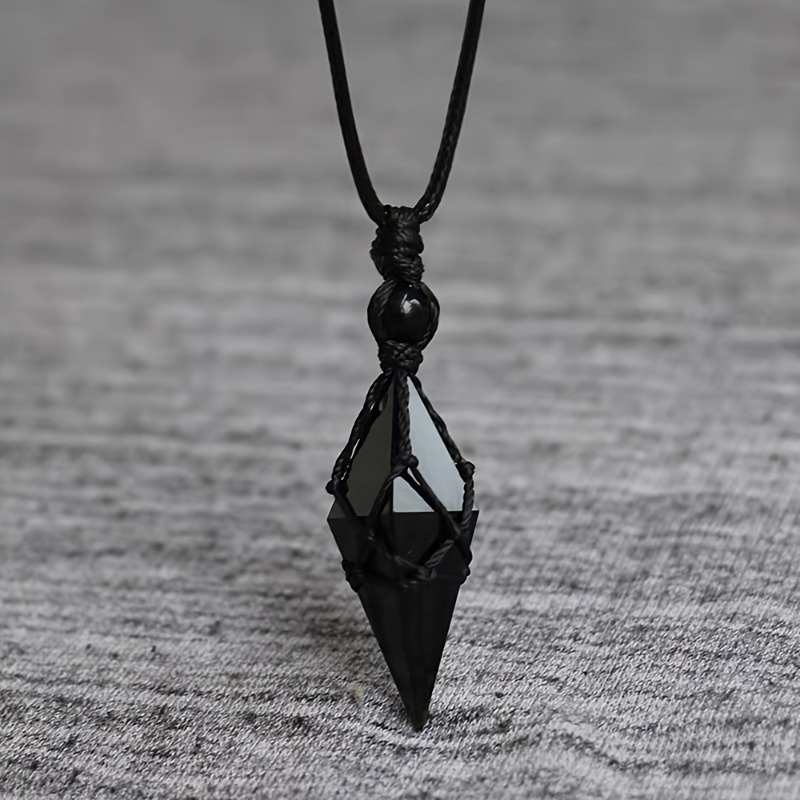 Black Obsidian Arrowhead Cryst - Fashion Ethnic Wear For Men review and price