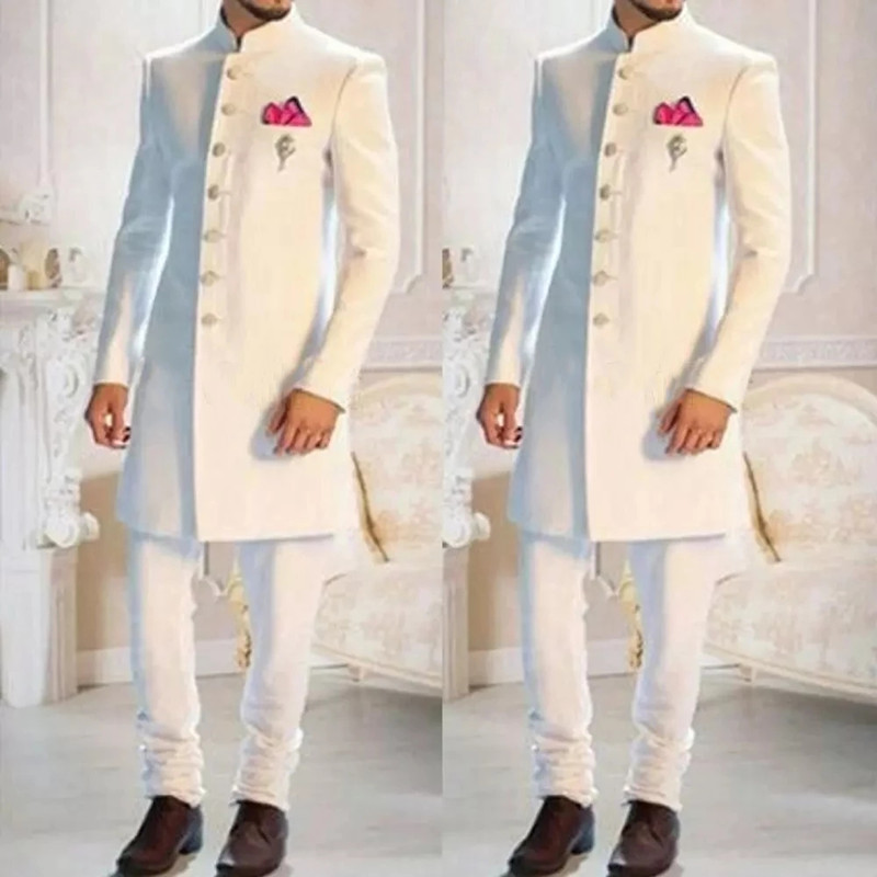 Fashion Design White Stand Col - Fashion Ethnic Wear For Men review and price